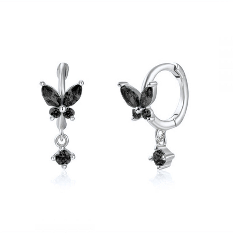 Wholesale Multicolor Zircon Rhinestone Butterfly Earrings